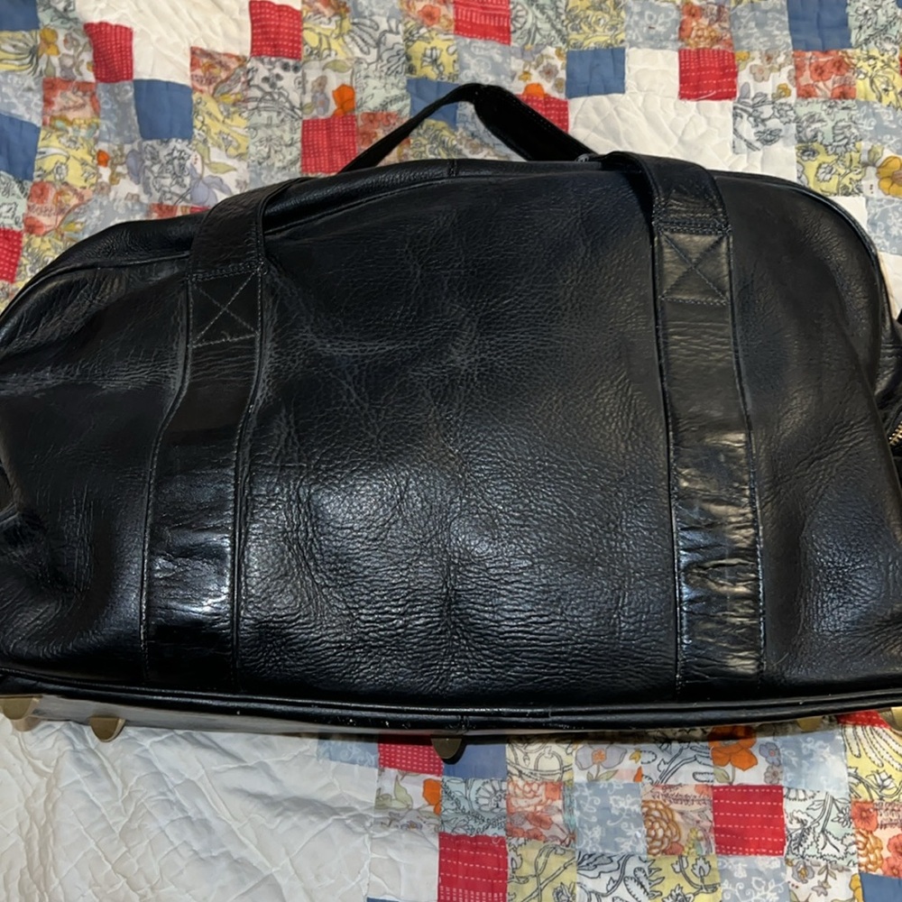 Vintage Frye black leather duffle bag - Picture 4 of 12